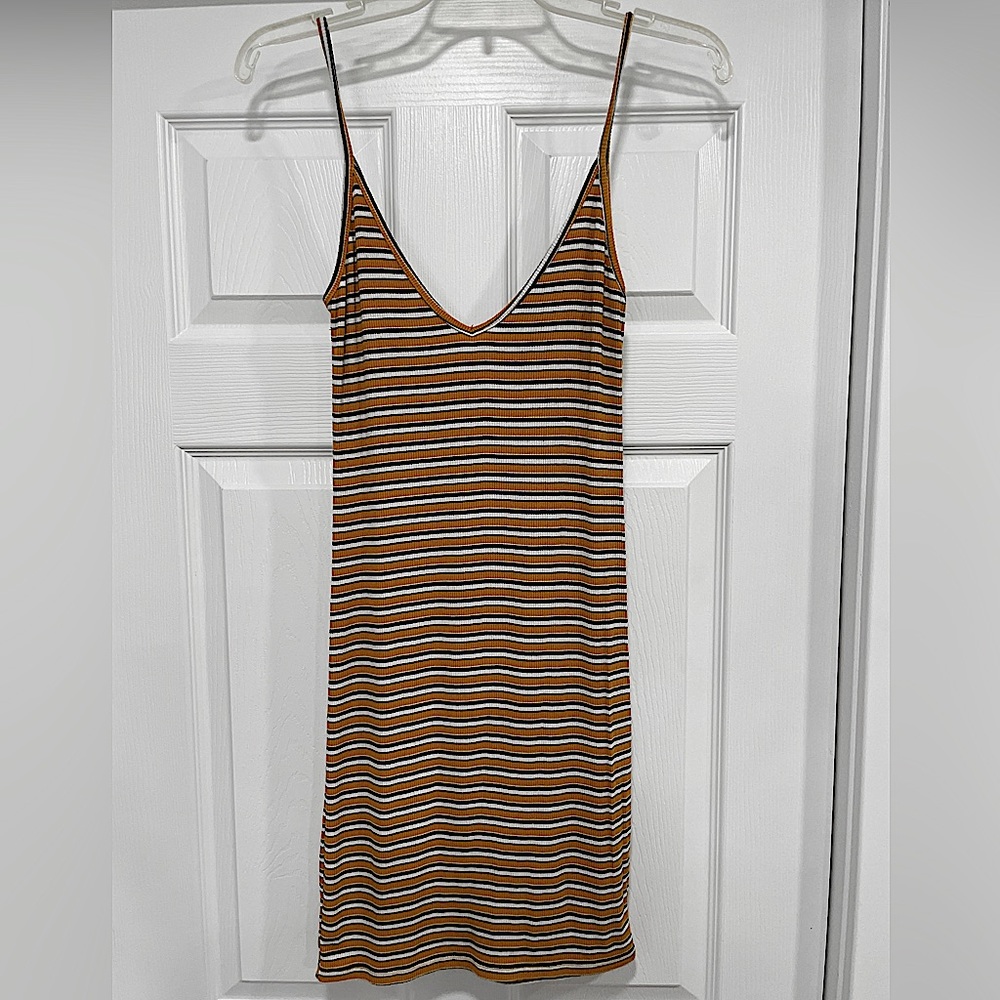 Forever 21 Ribbed Stretch Striped Dress